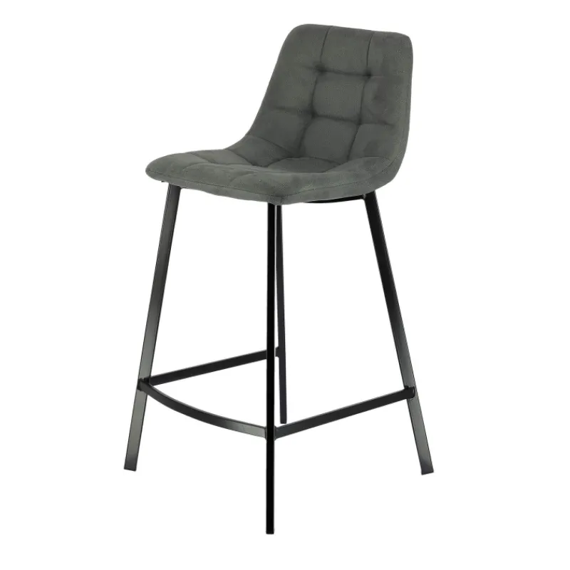CarviTabouret matelassé hauteur snack en tissu* Tabouret Snack (assise +/- 65 Cm)|Tabouret De Bar (assise +/- 80 Cm)