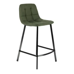 CarviTabouret matelassé hauteur snack en tissu* Tabouret Snack (assise +/- 65 Cm)|Tabouret De Bar (assise +/- 80 Cm)