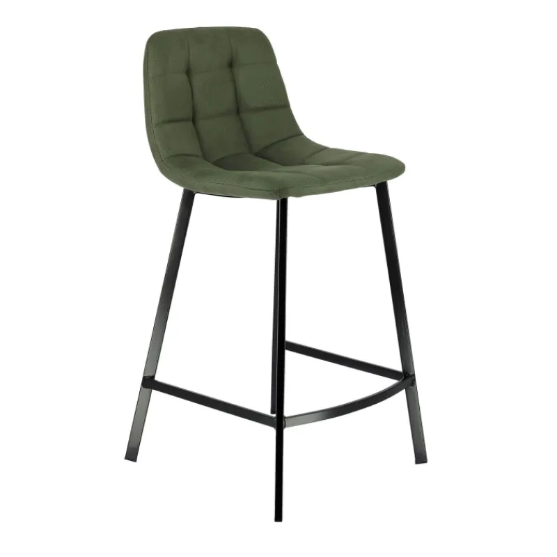 CarviTabouret matelassé hauteur snack en tissu* Tabouret Snack (assise +/- 65 Cm)|Tabouret De Bar (assise +/- 80 Cm)