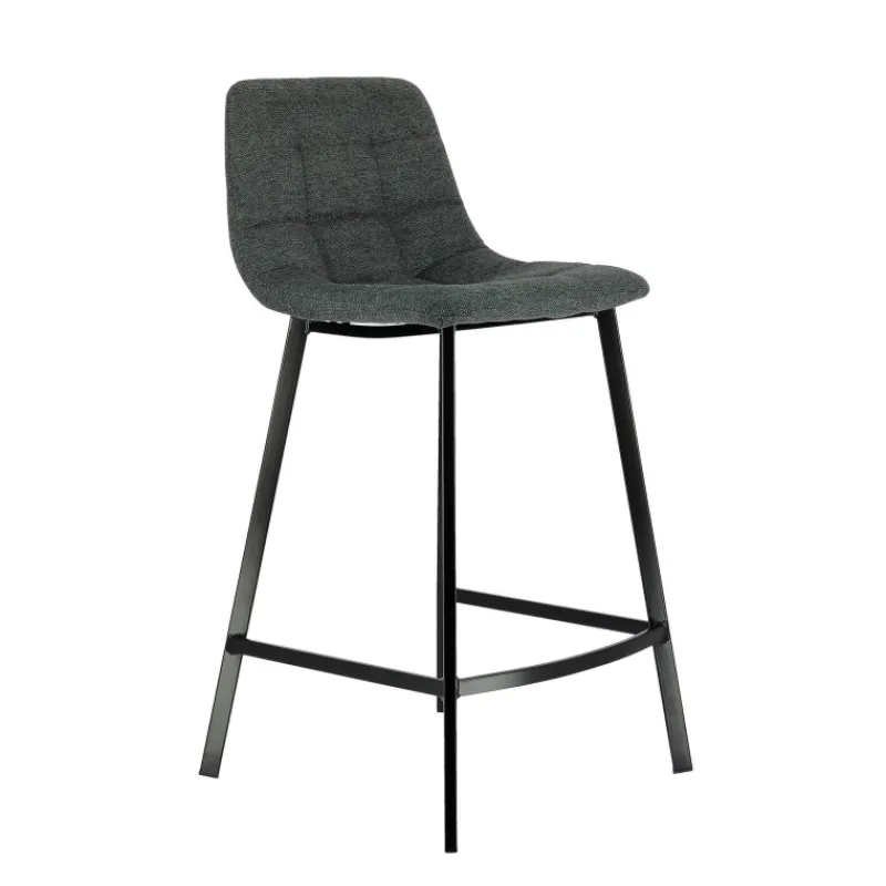 CarviTabouret matelassé hauteur snack en tissu* Tabouret Snack (assise +/- 65 Cm)|Tabouret De Bar (assise +/- 80 Cm)