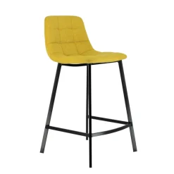 CarviTabouret matelassé hauteur snack en tissu* Tabouret Snack (assise +/- 65 Cm)|Tabouret De Bar (assise +/- 80 Cm)