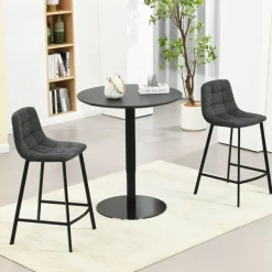 CarviTabouret matelassé hauteur snack en tissu* Tabouret Snack (assise +/- 65 Cm)|Tabouret De Bar (assise +/- 80 Cm)
