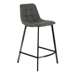 CarviTabouret matelassé hauteur snack en tissu* Tabouret Snack (assise +/- 65 Cm)|Tabouret De Bar (assise +/- 80 Cm)