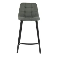 CarviTabouret matelassé hauteur snack en tissu* Tabouret Snack (assise +/- 65 Cm)|Tabouret De Bar (assise +/- 80 Cm)