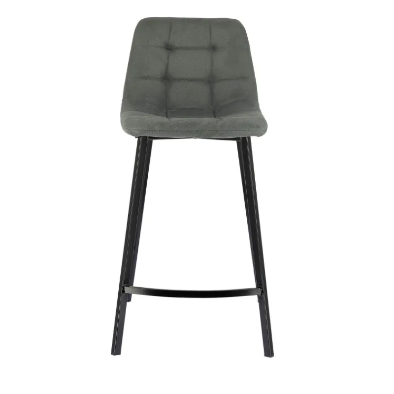 CarviTabouret matelassé hauteur snack en tissu* Tabouret Snack (assise +/- 65 Cm)|Tabouret De Bar (assise +/- 80 Cm)