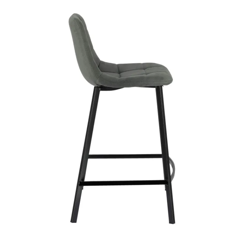 CarviTabouret matelassé hauteur snack en tissu* Tabouret Snack (assise +/- 65 Cm)|Tabouret De Bar (assise +/- 80 Cm)