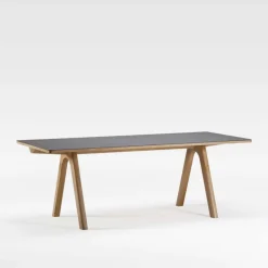 Dasras Chevron Table de designer en céramique et bois* Table De Salle à Manger