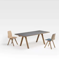 Dasras Chevron Table de designer en céramique et bois* Table De Salle à Manger