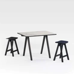 Dasras Chevron Table haute de designer en céramique et bois* Table De Salle à Manger