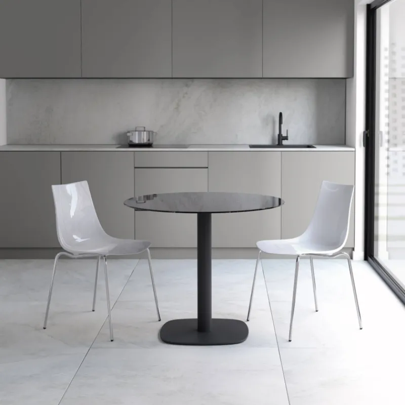 Cancio Circus Table de cuisine ronde en verre petit espace* Table De Cuisine|Table Pour Petit Espace