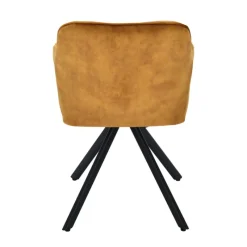 ClaudieFauteuil cosy pivotant en tissu avec pieds en métal* Chaise De Salle à Manger|Chaise De Bureau