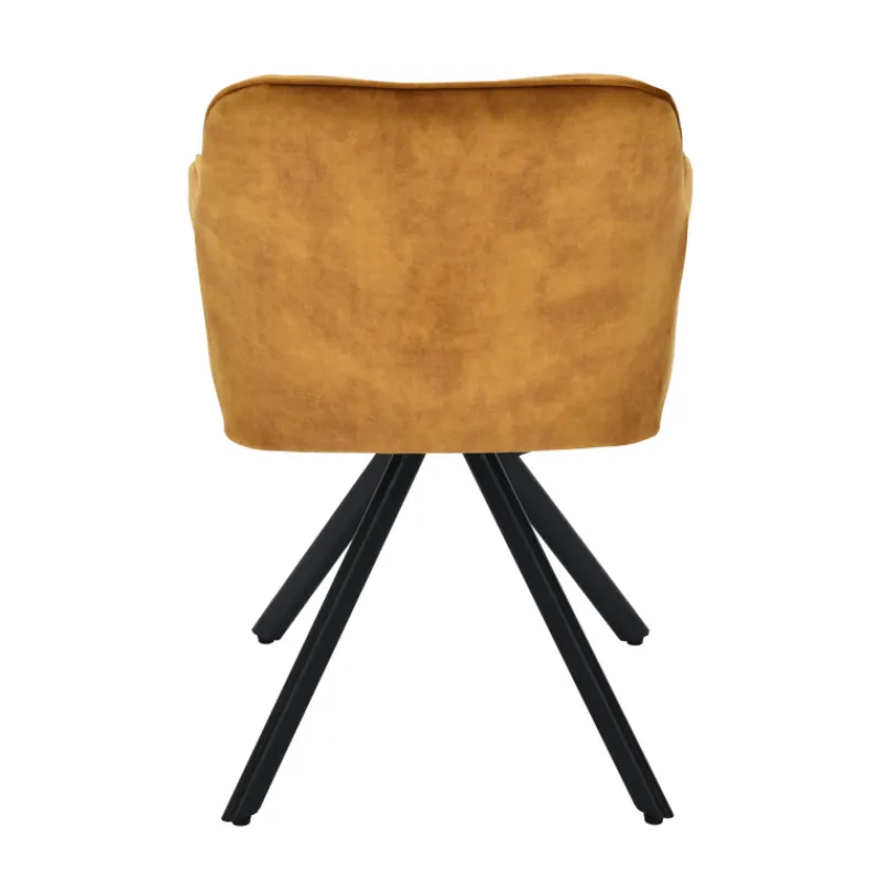 ClaudieFauteuil cosy pivotant en tissu avec pieds en métal* Chaise De Salle à Manger|Chaise De Bureau