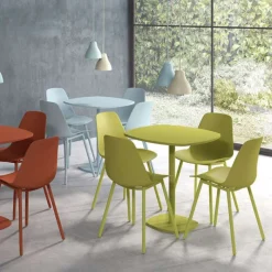 Perfecta Claudio Chaise moderne en polypropylène et métal* Chaise De Cuisine|Chaise De Salle à Manger