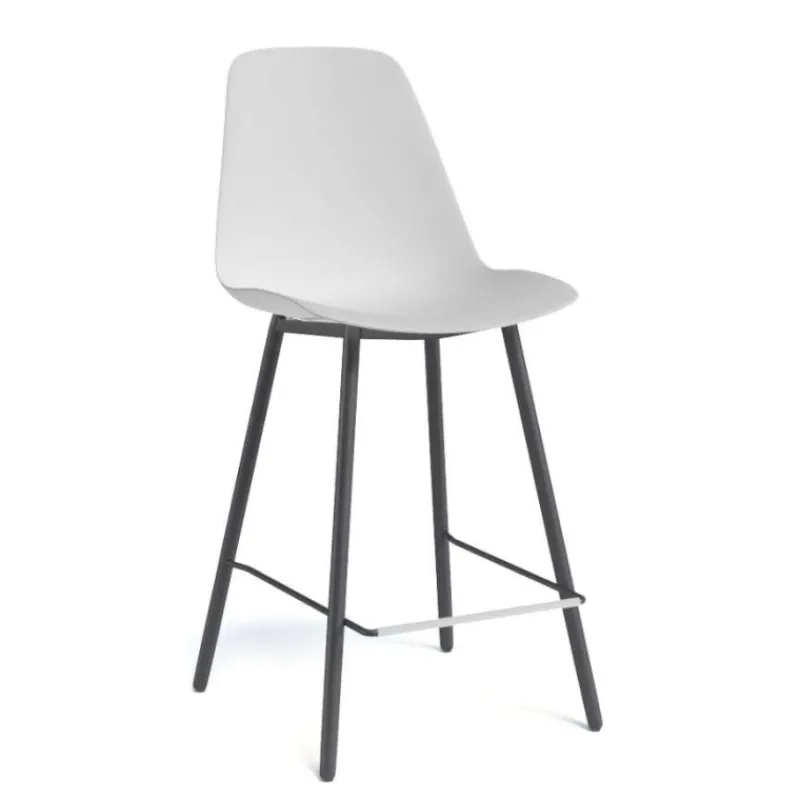 Perfecta Claudio Tabouret snack moderne avec coque en polypropylène* Tabouret Snack (assise +/- 65 Cm)|Tabouret De Bar (assise +/- 80 Cm)
