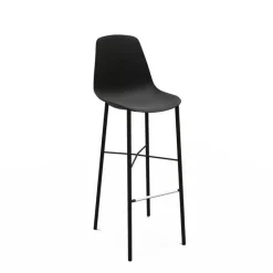 Perfecta Cloe Tabouret de bar belge moderne avec coque en polypropylène et pieds en métal* Tabouret De Bar (assise +/- 80 Cm)