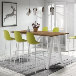 Perfecta Cloe Tabouret de bar belge moderne avec coque en polypropylène et pieds en métal* Tabouret De Bar (assise +/- 80 Cm)