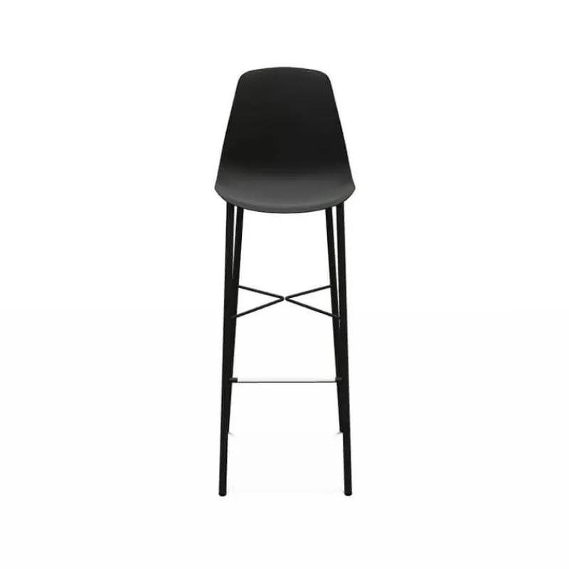 Perfecta Cloe Tabouret de bar belge moderne avec coque en polypropylène et pieds en métal* Tabouret De Bar (assise +/- 80 Cm)
