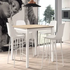 Perfecta Cloe Tabouret snack moderne en polypropylène et métal* Tabouret Snack (assise +/- 65 Cm)|Tabouret De Bar (assise +/- 80 Cm)