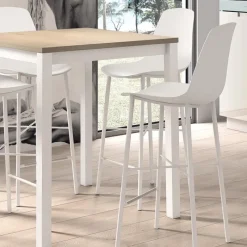 Perfecta Cloe Tabouret snack moderne en polypropylène et métal* Tabouret Snack (assise +/- 65 Cm)|Tabouret De Bar (assise +/- 80 Cm)