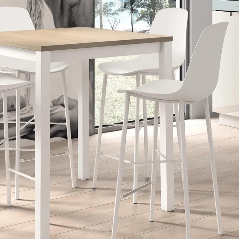 Perfecta Cloe Tabouret snack moderne en polypropylène et métal* Tabouret Snack (assise +/- 65 Cm)|Tabouret De Bar (assise +/- 80 Cm)