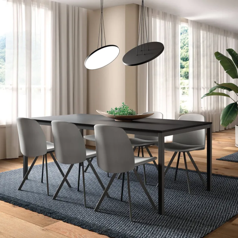 Perfecta Cobra Table rectangulaire plateau stratifié et pieds en métal* Table De Cuisine