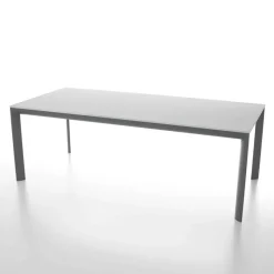 Dexo Cocoon Table rectangulaire extensible en verre trempé et pieds en métal fabriquée en Italie* Table De Salle à Manger