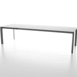 Dexo Cocoon Table rectangulaire extensible en verre trempé et pieds en métal fabriquée en Italie* Table De Salle à Manger