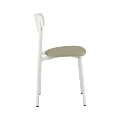 Carrier Colette ® Chaise française en métal avec assise en simili rembourrée* Chaise De Cuisine|Chaise De Salle à Manger