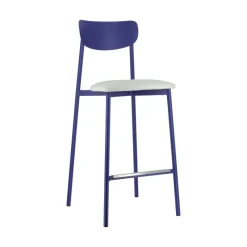 Carrier Colette ® Tabouret snack français en métal avec assise en simili rembourrée* Tabouret Snack (assise +/- 65 Cm)|Tabouret De Bar (assise +/- 80 Cm)