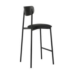 Carrier Colette ® Tabouret snack français en métal avec assise en simili rembourrée* Tabouret Snack (assise +/- 65 Cm)|Tabouret De Bar (assise +/- 80 Cm)