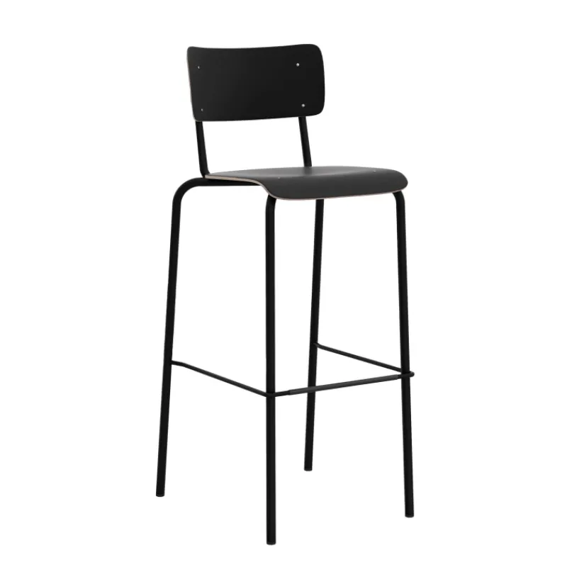 Perfecta College Tabouret de bar avec dossier style vintage* Tabouret De Bar (assise +/- 80 Cm)