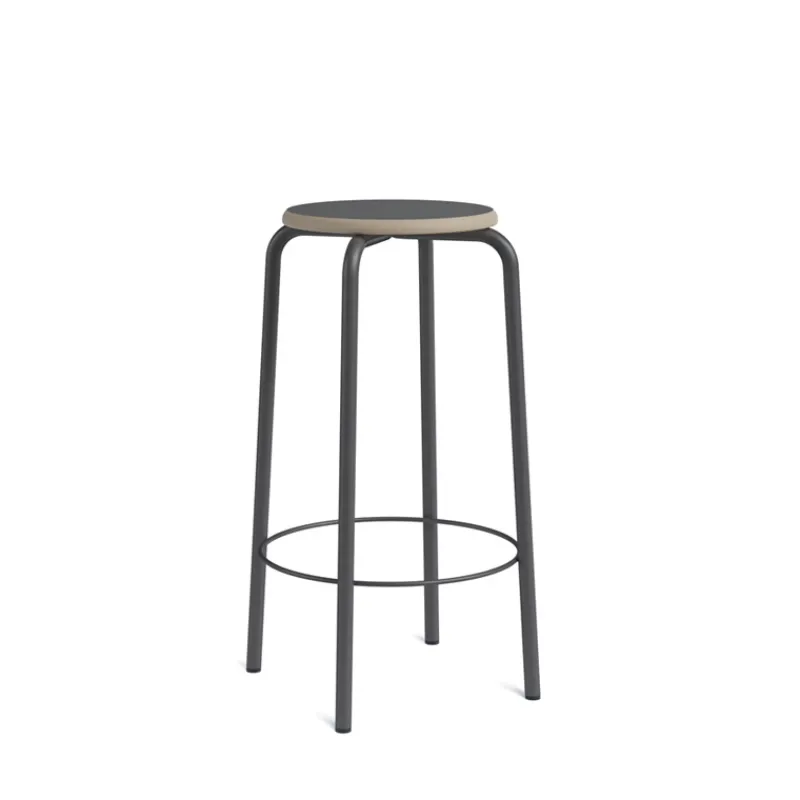 Perfecta Collège Tabouret snack vintage sans dossier bois et métal* Tabouret Snack (assise +/- 65 Cm)|Tabouret De Bar (assise +/- 80 Cm)