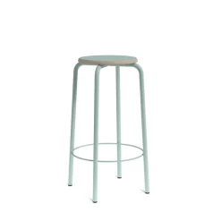 Perfecta Collège Tabouret snack vintage sans dossier bois et métal* Tabouret Snack (assise +/- 65 Cm)|Tabouret De Bar (assise +/- 80 Cm)
