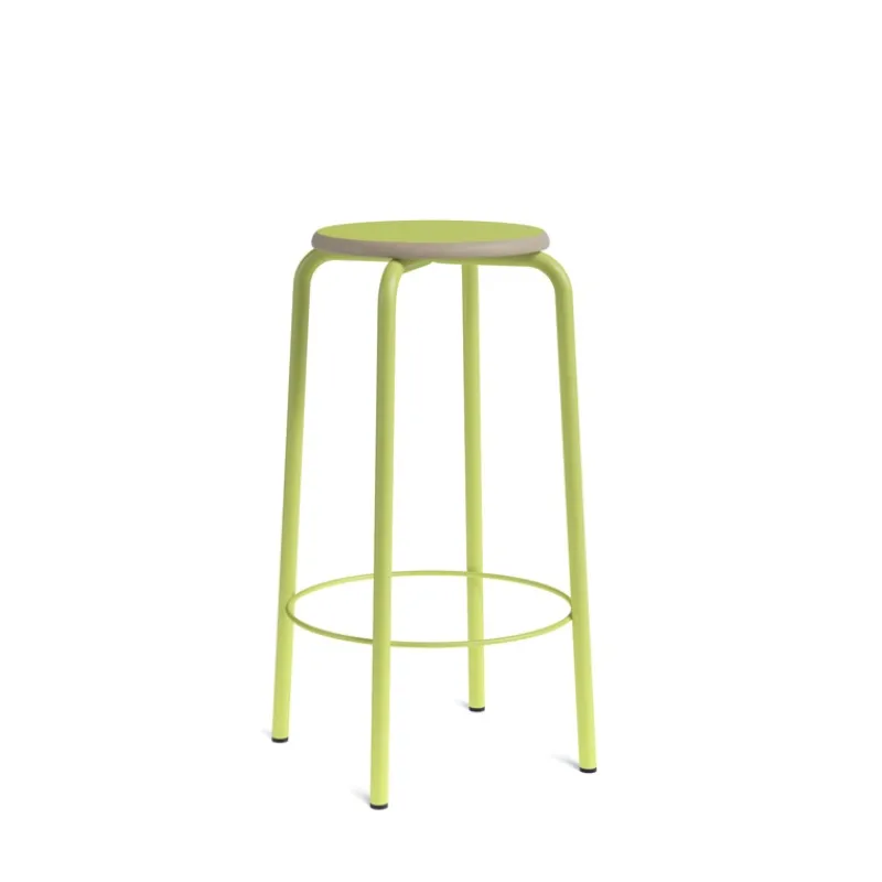 Perfecta Collège Tabouret snack vintage sans dossier bois et métal* Tabouret Snack (assise +/- 65 Cm)|Tabouret De Bar (assise +/- 80 Cm)