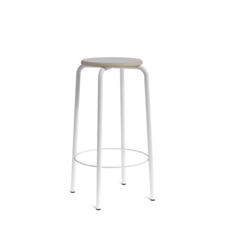 Perfecta Collège Tabouret snack vintage sans dossier bois et métal* Tabouret Snack (assise +/- 65 Cm)|Tabouret De Bar (assise +/- 80 Cm)