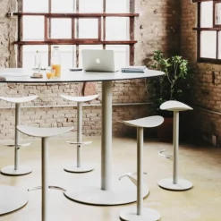 Enea Coma ® Tabouret design en polypropylène et métal* Tabouret Snack (assise +/- 65 Cm)|Tabouret De Bar (assise +/- 80 Cm)