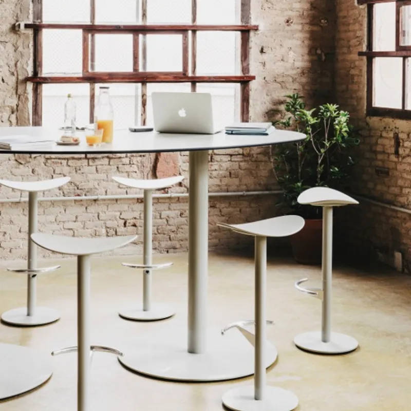 Enea Coma ® Tabouret design en polypropylène et métal* Tabouret Snack (assise +/- 65 Cm)|Tabouret De Bar (assise +/- 80 Cm)