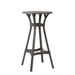 Combo Table de jardin ronde recyclée* Table De Jardin