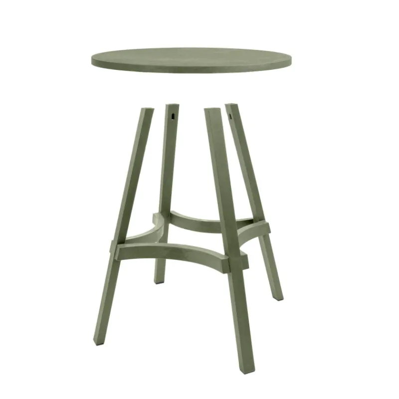 Combo Table de jardin ronde recyclée* Table De Jardin