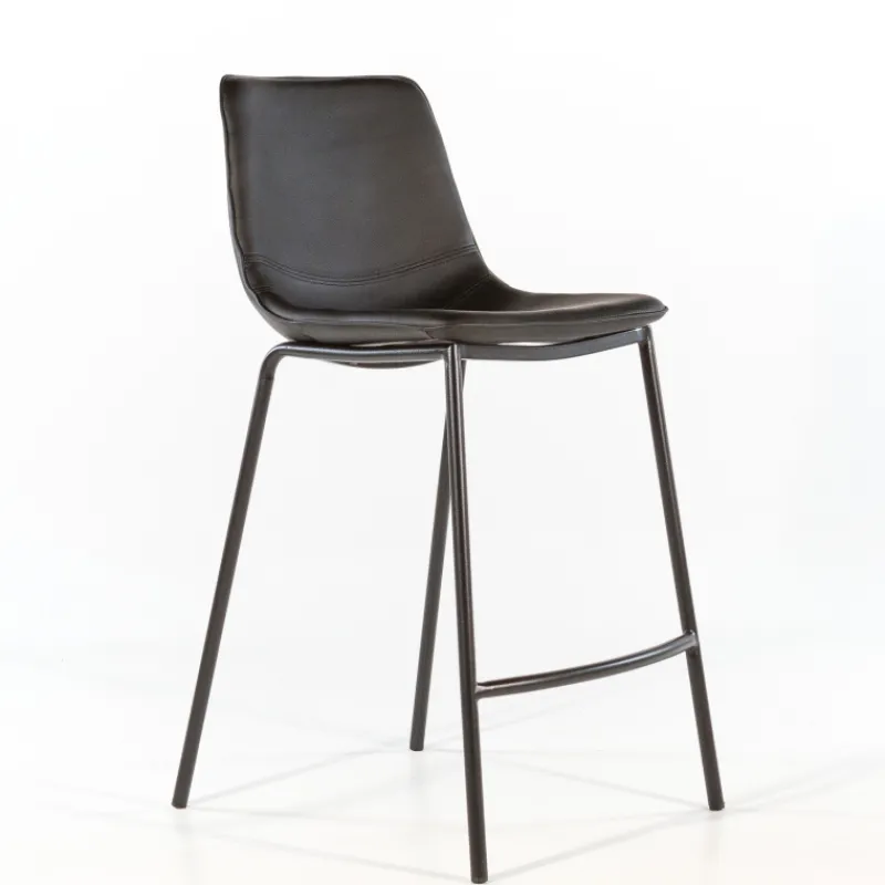 CoqueTabouret coque snack en synthétique et pieds en métal* Tabouret Snack (assise +/- 65 Cm)|Tabouret De Bar (assise +/- 80 Cm)