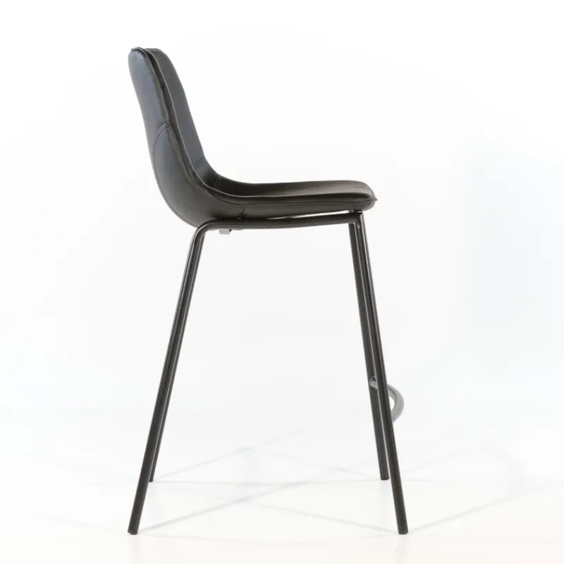 CoqueTabouret coque snack en synthétique et pieds en métal* Tabouret Snack (assise +/- 65 Cm)|Tabouret De Bar (assise +/- 80 Cm)