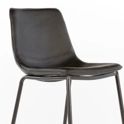 CoqueTabouret coque snack en synthétique et pieds en métal* Tabouret Snack (assise +/- 65 Cm)|Tabouret De Bar (assise +/- 80 Cm)