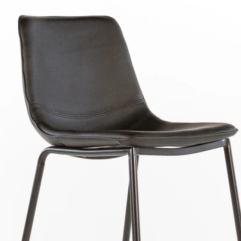 CoqueTabouret coque snack en synthétique et pieds en métal* Tabouret Snack (assise +/- 65 Cm)|Tabouret De Bar (assise +/- 80 Cm)