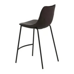 CoqueTabouret snack coque en tissu gris et pieds en métal noir* Tabouret Snack (assise +/- 65 Cm)|Tabouret De Bar (assise +/- 80 Cm)