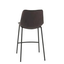 CoqueTabouret snack coque en tissu gris et pieds en métal noir* Tabouret Snack (assise +/- 65 Cm)|Tabouret De Bar (assise +/- 80 Cm)