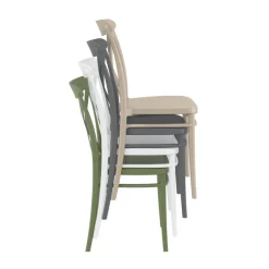 Cross Chaise de terrasse bistrot empilable en polypropylène* Chaise De Jardin