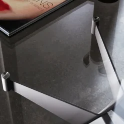 Sovet Italia Cross Sovet® Table de salle à manger design en verre et métal* Table De Salle à Manger