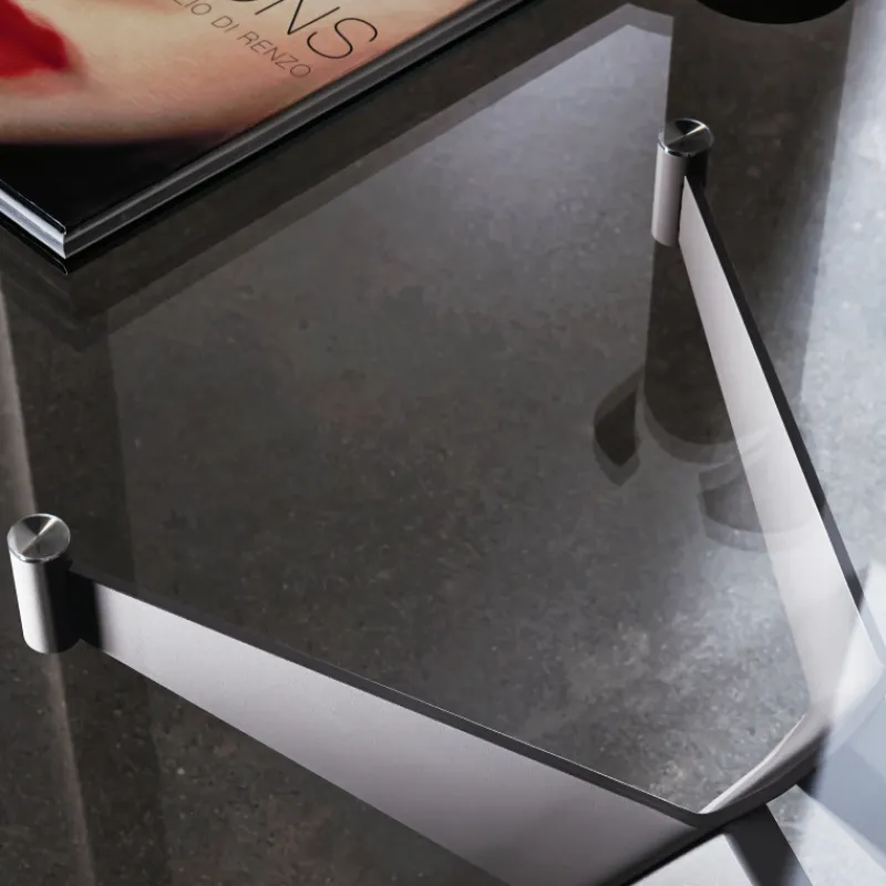 Sovet Italia Cross Sovet® Table de salle à manger design en verre et métal* Table De Salle à Manger