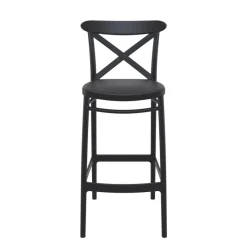 Cross Tabouret de bar moderne avec dossier en polypropylène* Tabouret De Bar (assise +/- 80 Cm)