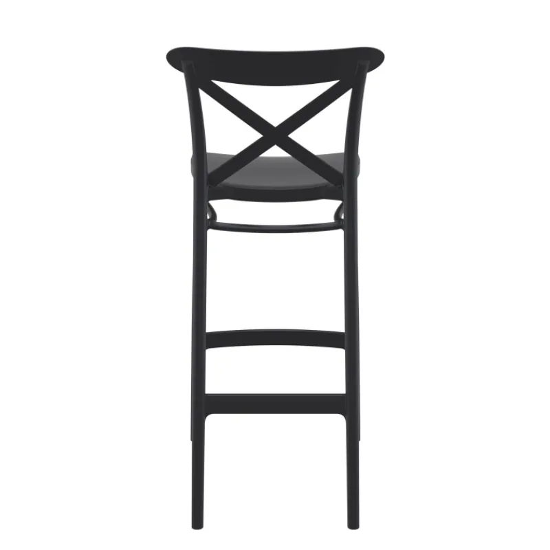 Cross Tabouret de bar moderne avec dossier en polypropylène* Tabouret De Bar (assise +/- 80 Cm)